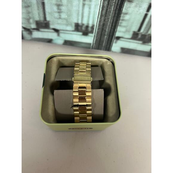 Michael Kors MK7353 Runway Ladies Gold Chronograph 38mm Blue Steel Watch main image 5